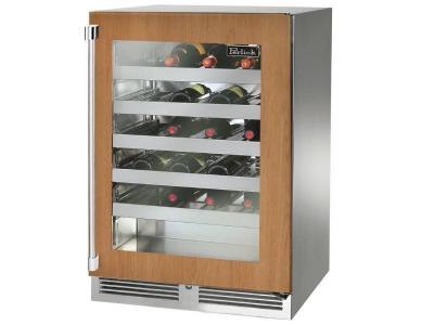 24" Perlick Outdoor Signature Series Wine Reserve Panel Ready Glass Door - HP24WO44R