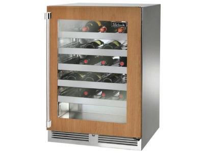 24" Perlick Outdoor Signature Series Wine Reserve Panel Ready Glass Door - HP24WO44RL