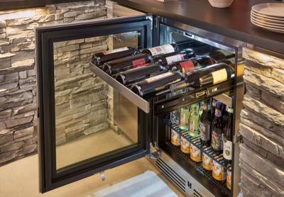 24" Perlick Outdoor Signature Series Left-Hinge Beverage Center in Panel Ready Glass Door - HP24BO44R