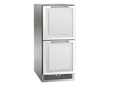 15" Perlick Signature Series Outdoor Refrigerated Drawers with 2.8 Cu. Ft. Capacity - HP15RO46DL