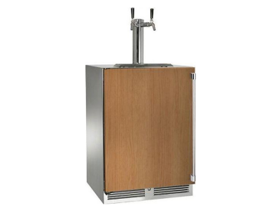 24" Perlick Outdoor Signature Series Left-Hinge Dual Tap Beverage Dispenser in Panel Ready - HP24TO42L2