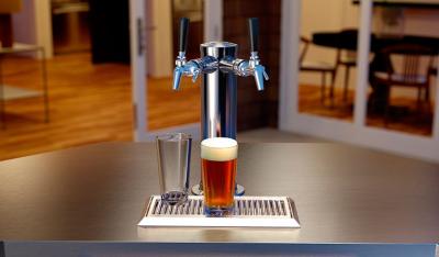 24" Perlick Outdoor Signature Series Right-Hinge Dual Tap Beverage Dispenser in Panel Ready - HP24TO42R2