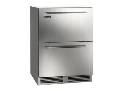 24" Perlick 5.20 Cu. Ft. C-Series Outdoor Refrigerated Drawers - HC24RO45DL