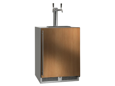 24" Perlick Outdoor C-Series Right-Hinge Beverage Dispenser in Solid Panel Ready Door with Door Lock and 2 Faucet - HC24TO42RL2