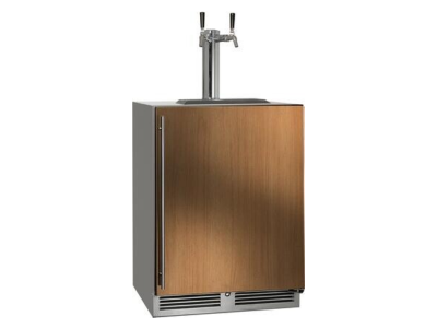 24" Perlick Outdoor C-Series Right-Hinge Beverage Dispenser in Solid Panel Ready Door with 2 Faucet - HC24TO42R2