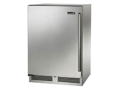 24" Perlick Outdoor Signature Series Left-Hinge Refrigerator in Solid Stainless Steel Door with Door Lock - HP24RO41LL