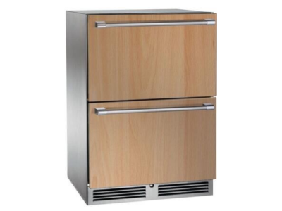 24" Perlick Outdoor Signature Series Dual-Zone Refrigerator/Freezer Panel Ready Drawers - HP24ZO46