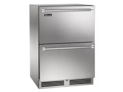 24" Perlick Outdoor Signature Series Dual-Zone Refrigerator/Freezer Stainless Steel Drawers - HP24ZO45
