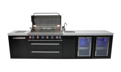 Mont Alpi 805 Deluxe Island Grill with a Beverage Centre and Fridge Cabinet - MAi805-BSSBEVFC