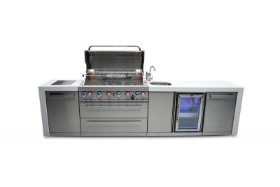 Mont Alpi 6 Burner Deluxe Island with Beverage Center - MAi805-DBEV