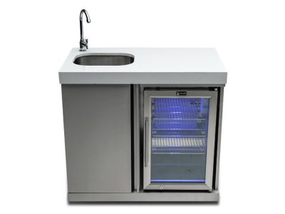 Mont Alpi Beverage center with Sink in Stainless Steel - MASF-SS