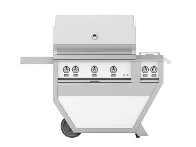 36" Hestan Outdoor Deluxe Grill with Double Side Burner - GSBR36CX2-NG-WH