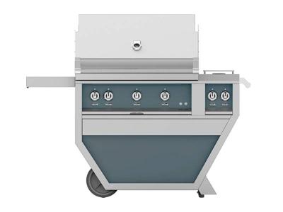36" Hestan Outdoor Deluxe Grill with Double Side Burner - GSBR36CX2-NG-GG