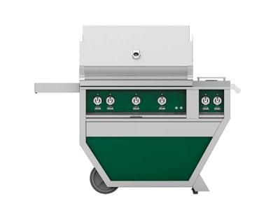 36" Hestan Outdoor Deluxe Grill with Double Side Burner - GSBR36CX2-NG-GR