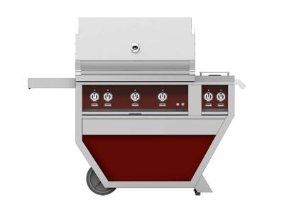 36" Hestan Outdoor Deluxe Grill with Double Side Burner - GSBR36CX2-NG-BG
