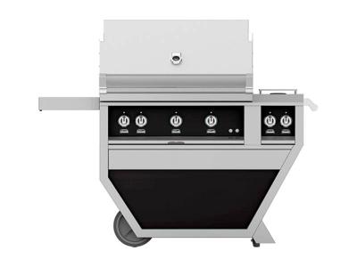 36" Hestan Outdoor Deluxe Grill with Double Side Burner - GSBR36CX2-NG-BK