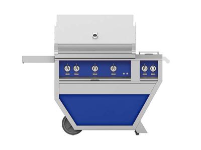 36" Hestan Outdoor Deluxe Grill with Double Side Burner - GSBR36CX2-NG-BU