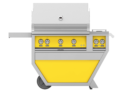 36" Hestan Outdoor Deluxe Natural Gas Grill with Double Side Burner in Sol - GABR36CX2-NG-YW