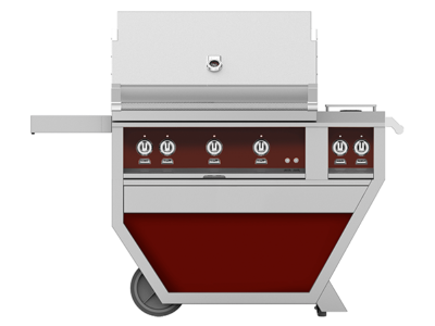 36" Hestan Outdoor Deluxe Natural Gas Grill with Double Side Burner in Tin Roof - GABR36CX2-NG-BG