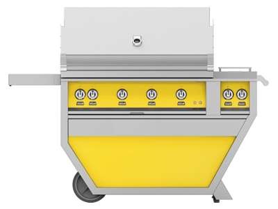 42" Hestan Outdoor Deluxe Natural Gas Grill with Double Side Burner in Sol - GABR42CX2-NG-YW