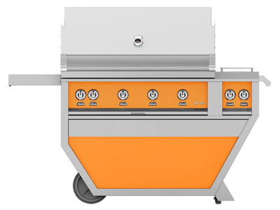 42" Hestan Outdoor Deluxe Natural Gas Grill with Double Side Burner in Citra - GABR42CX2-NG-OR