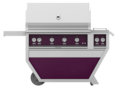 42" Hestan Outdoor Deluxe Natural Gas Grill with Double Side Burner in Lush - GABR42CX2-NG-PP