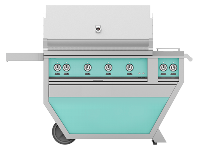 42" Hestan Outdoor Deluxe Natural Gas Grill with Double Side Burner in Bora Bora - GABR42CX2-NG-TQ