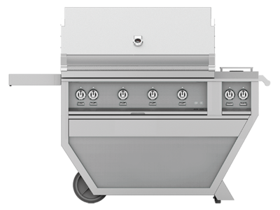 42" Hestan Outdoor Deluxe Natural Gas Grill with Double Side Burner in Steeletto - GABR42CX2-NG