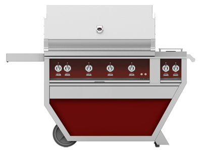 42" Hestan Outdoor Deluxe Natural Gas Grill with Double Side Burner in Tin Roof - GABR42CX2-NG-BG
