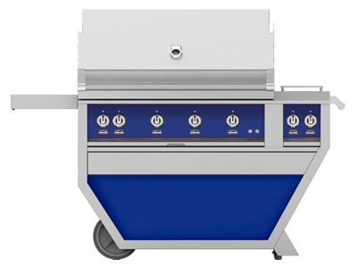 42" Hestan Outdoor Deluxe Natural Gas Grill with Double Side Burner in Prince - GABR42CX2-NG-BU