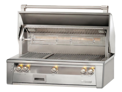 42" Alfresco Built-In Grill with 770 sq. in. Grilling Surface with Three 27500 BTU Burners - ALXE-42SZ