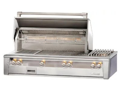 56" Alfresco Luxury Deluxe Built-In Grill with 770 sq. in. Grilling Surface - ALXE-56