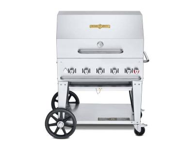 36" Crown Verity Natural Gas Dome Package Mobile Grill - CV-MCB-36RDP-NG