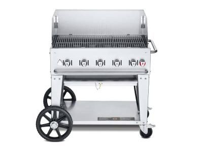 36" Crown Verity Natural Gas Windguard Package Mobile Grill - CV-MCB-36WGP-NG