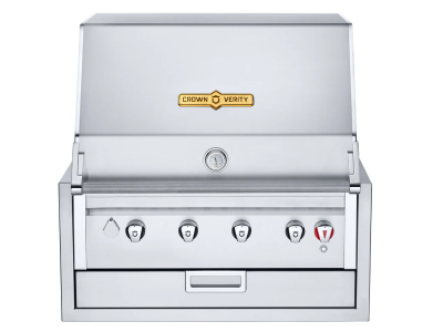 30" Crown Verity Infinite Series Natural Gas Built-In Grill with Light Package - IBI30NG-LT