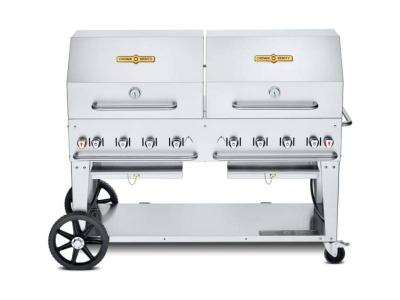 60" Crown Verity Liquid Propane Single Inlet Mobile Grill Dome Package - CV-MCB-60-SI50/100-RDP