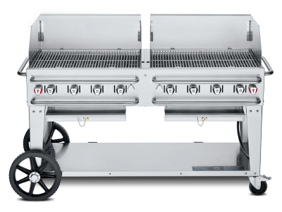 60" Crown Verity Liquide Propane Single Inlet Rental Grill with Windguard Package - CV-RCB-60WGP-SI50/100