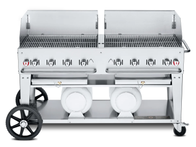 60" Crown Verity Liquide Propane Club Series Grill and Windguard Package - CV-CCB-60WGP