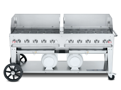 72" Crown Verity Liquide Propane Club Series Grill and Windguard Package - CV-CCB-72WGP