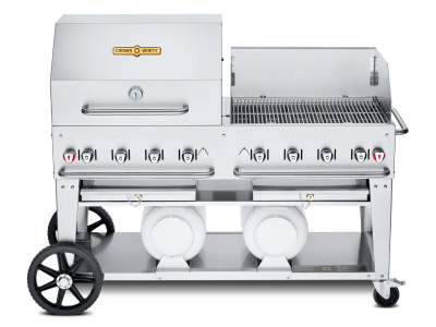 60" Crown Verity Liquide Propane Club Series Grill with Dome and Windguard Package - CV-CCB-60RWP