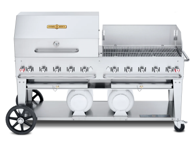 72" Crown Verity Liquide Propane Club Series Grill with Dome and Windguard Package - CV-CCB-72RWP
