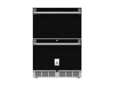24" Hestan GRF Series Outdoor Refrigerator Drawer and Freezer Drawer - GRFR24-BK