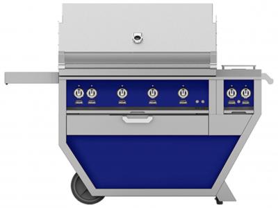 42" Hestan Outdoor Deluxe Grill with Double Side Burner - GSBR42CX2-LP-BU