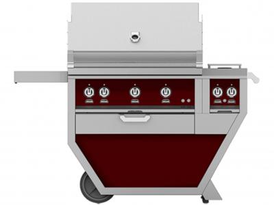 36" Hestan Outdoor Natural Gas Deluxe Grill with Double Side Burner - GMBR36CX2-NG-BG