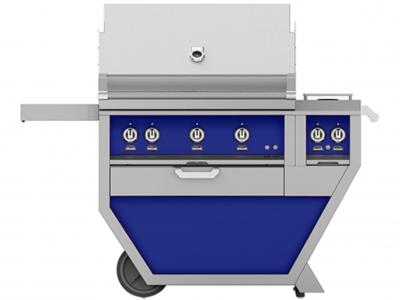 36" Hestan Outdoor Natural Gas Deluxe Grill with Double Side Burner - GMBR36CX2-NG-BU