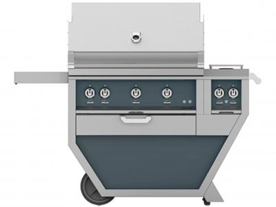 36" Hestan Outdoor Natural Gas Deluxe Grill with Double Side Burner - GMBR36CX2-NG-GG