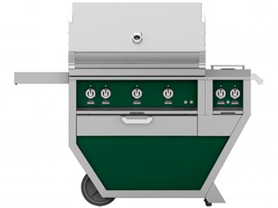 36" Hestan Outdoor Natural Gas Deluxe Grill with Double Side Burner - GMBR36CX2-NG-GR