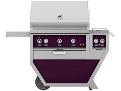36" Hestan Outdoor Natural Gas Deluxe Grill with Double Side Burner - GMBR36CX2-NG-PP