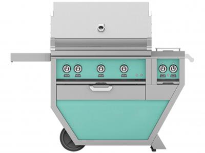 36" Hestan Outdoor Natural Gas Deluxe Grill with Double Side Burner - GMBR36CX2-NG-TQ