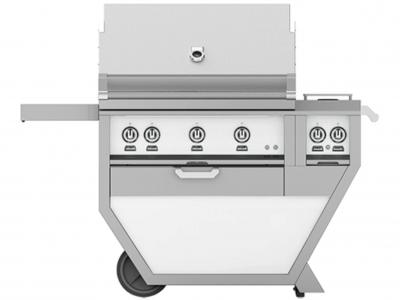 36" Hestan Outdoor Natural Gas Deluxe Grill with Double Side Burner - GMBR36CX2-NG-WH